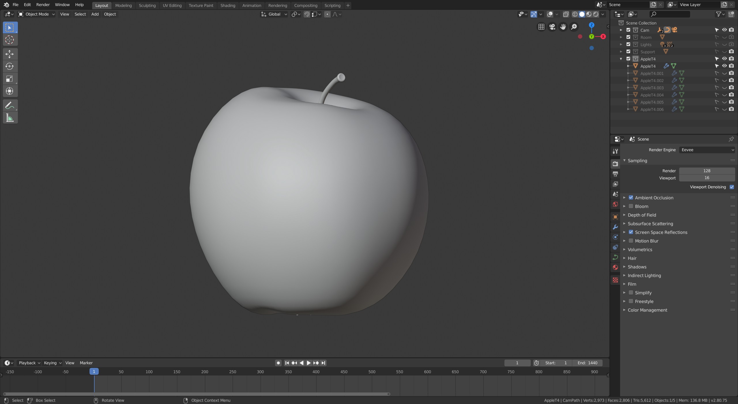 Red/Yellow Apple (textured) for Eevee and Cycles preview image 3